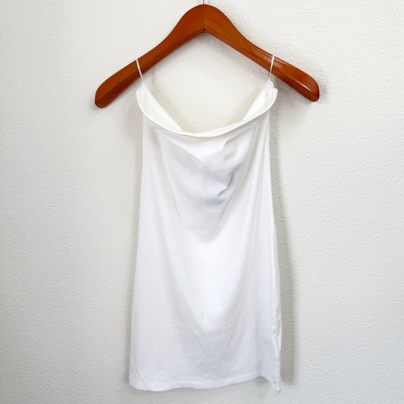 NWT H&M Divided White Mini Strapless Dress Women’s Size Medium - Picture 1 of 4